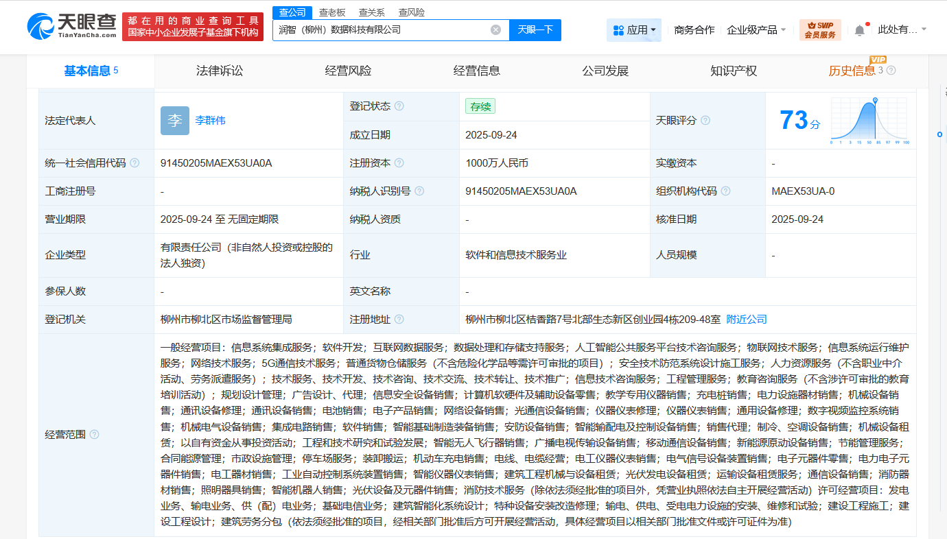 潤建股份柳州布局數據科技，千萬資本驅動軟件開發新戰略